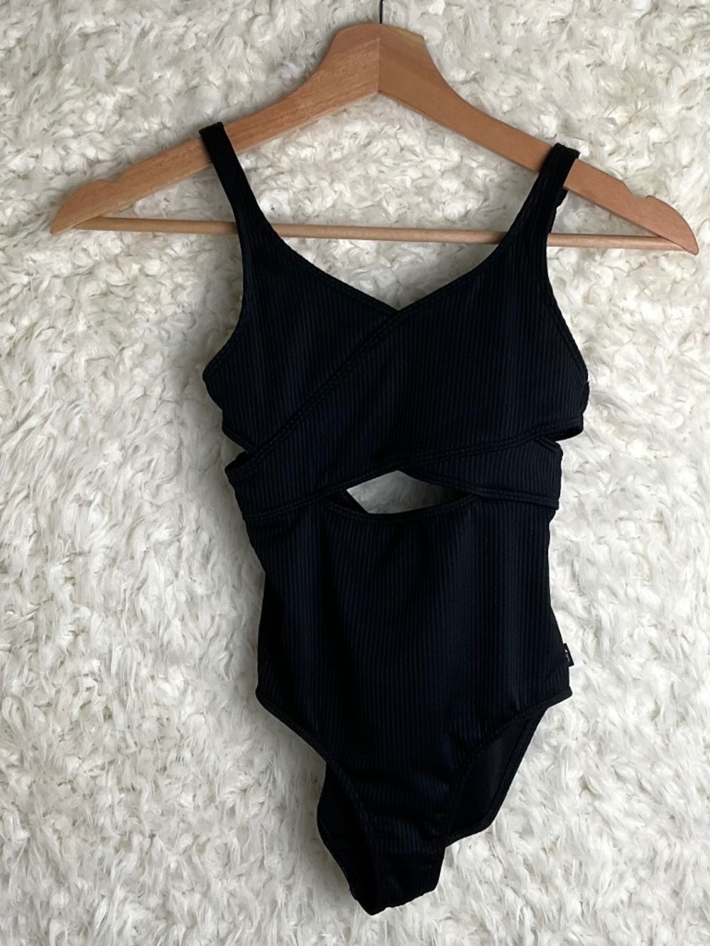 ABERCROMBIE KIDS GIRL'S JET BLACK BATHING SUIT~SIZE 7/8~BRAND NEW WITH TAGS!